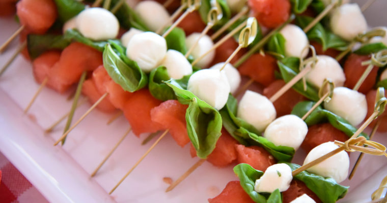 Watermelon Caprese Skewers