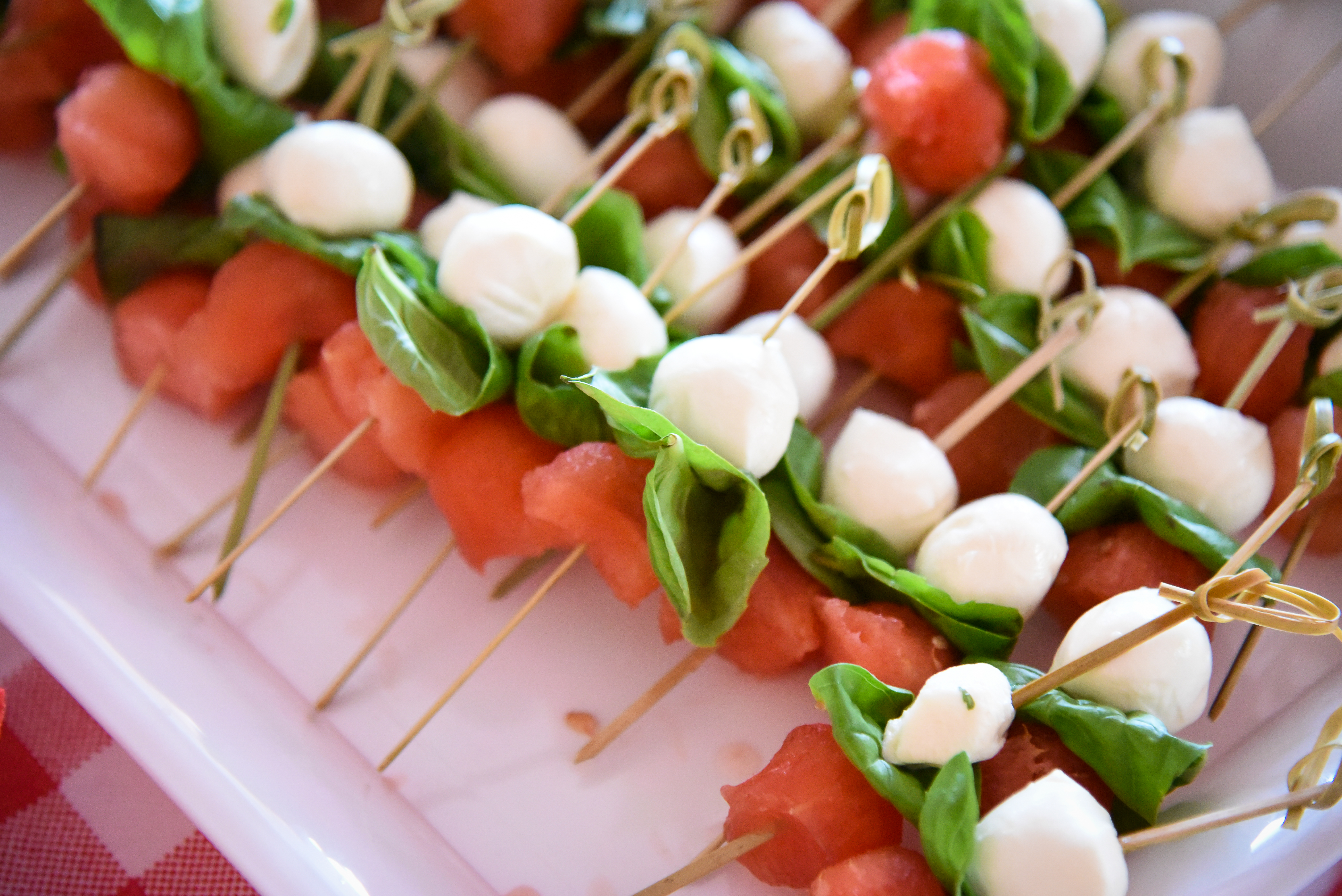 Watermelon Caprese Skewers
