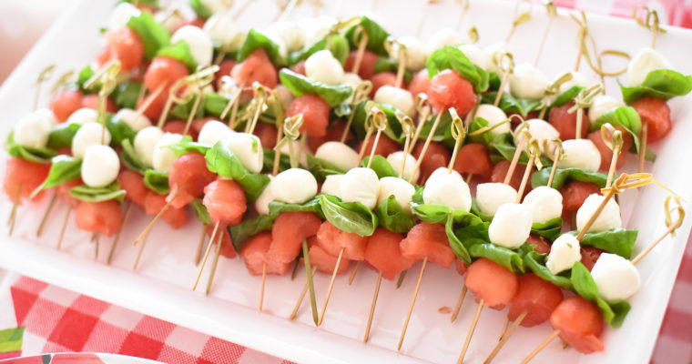 Watermelon Caprese Skewers